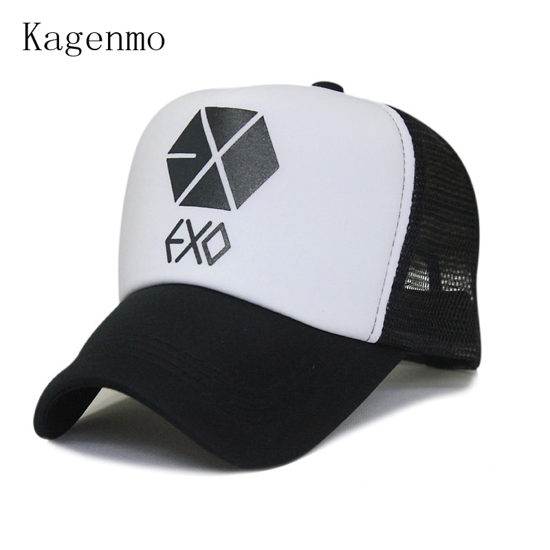 Kagenmo exo 한국 패션 레저 여성 메쉬 모자 여름 남성 야구 모자 5 색 1 pcs 브랜드 뉴 도착